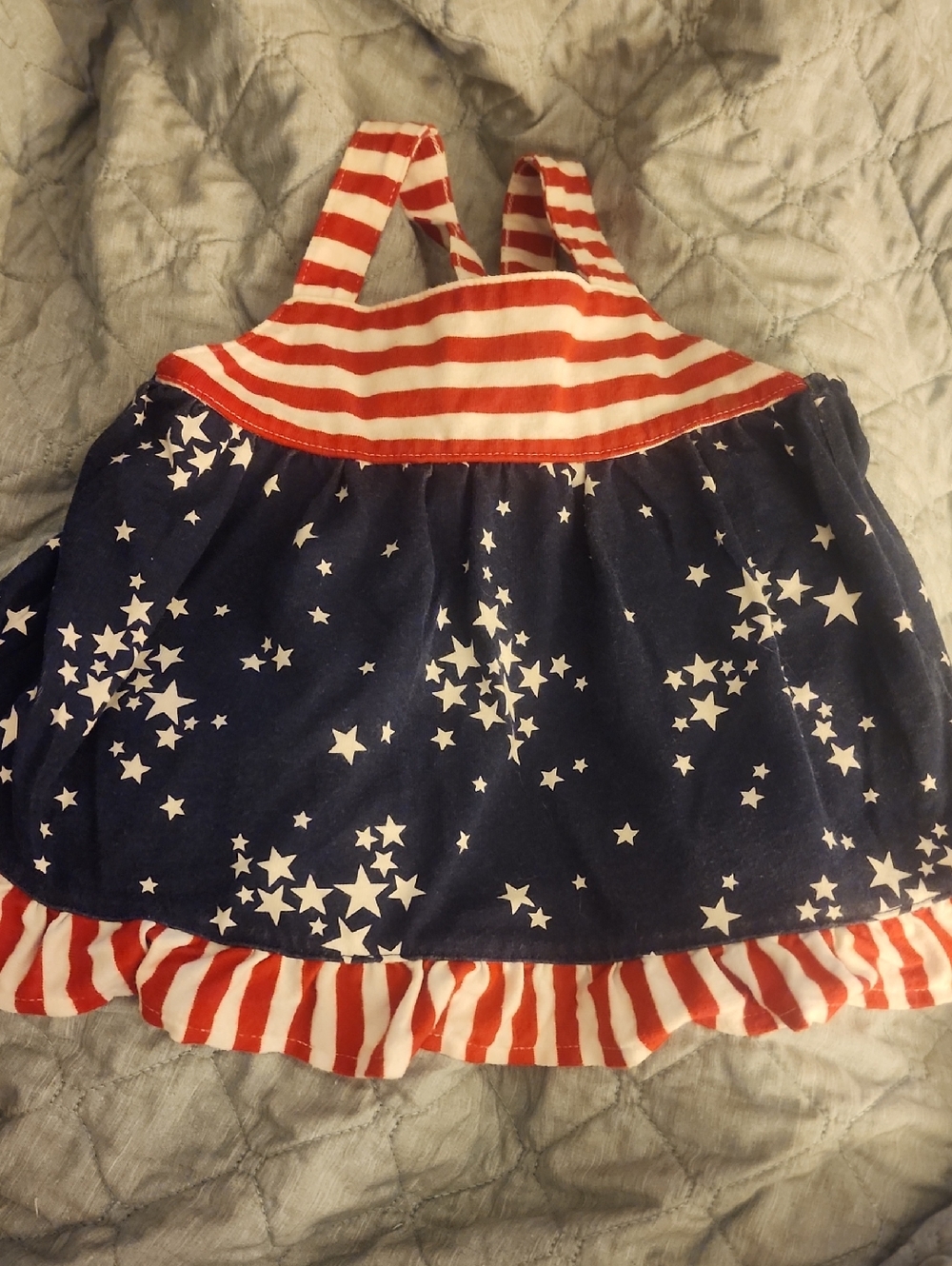 *nd 12-18 Months Girls Patriotic Stars & Stripe Top - Red White Blue - Bundle